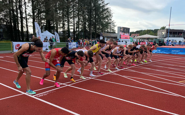 Herrene i klasse MU23 klare til start. (Foto: Thomas Patey)