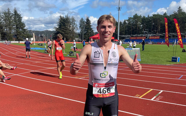 En veldig fornøyd vinner av U23, Vegard Vesterhaug Warnes fra Svorkmo. (Foto: Thomas Patey)