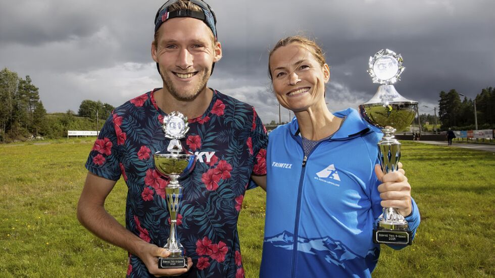 Vinnerne Pål Harboe og Annette Velde Sande.