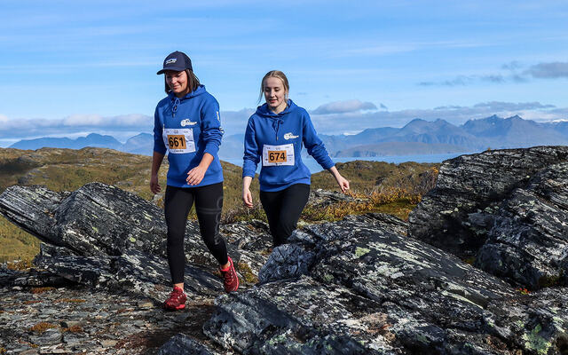 Midtveis i løypa, på Lailafjellet. (Foto: Arrangøren)