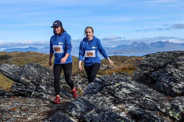 Midtveis i løypa, på Lailafjellet. (Foto: Arrangøren)