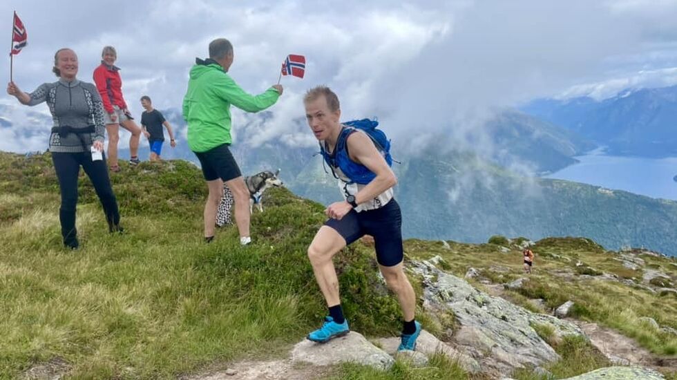 Øyvind Heiberg Sundby sprang inn til andreplass i fjor, og er en av favorittane i Balestrand Opp i år. (Foto: Christian Prestegård)