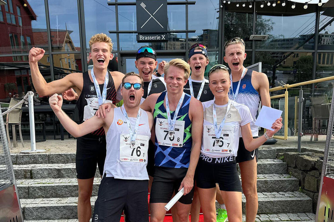 Löplabbet Tønsberg 1 var laget som vant mix-klassen på den 8. etapper lange maratondistansen. (Alle foto: arrangementets Facebookside)