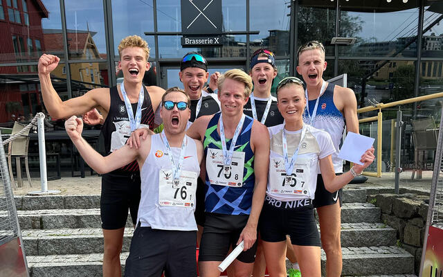 Löplabbet Tønsberg 1 var laget som vant mix-klassen på den 8. etapper lange maratondistansen. (Alle foto: arrangementets Facebookside)