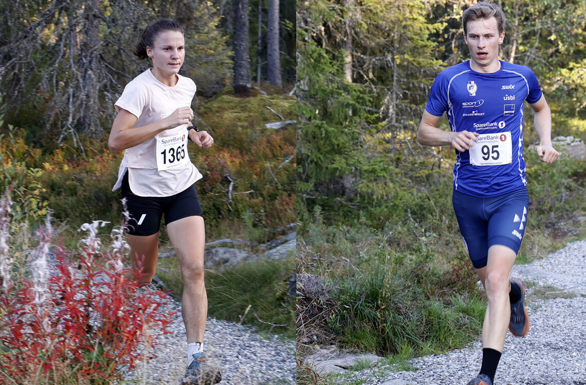 Ragnhild Haukåen fra Sør-Vekkom Lauparlag og Leif Christian Tallaksen, som representerer Lillehammer IF, var raskeste løpere under fellesstarten i det ca. 10 km lange Olympiaparkløpet på Lillehammer onsdag kveld.