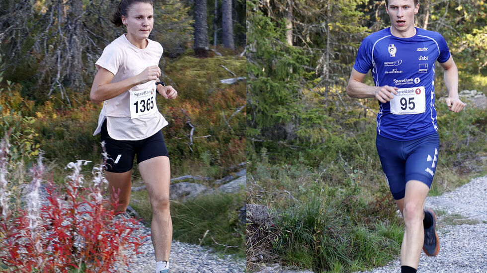 Ragnhild Haukåen fra Sør-Vekkom Lauparlag og Leif Christian Tallaksen, som representerer Lillehammer IF, var raskeste løpere under fellesstarten i det ca. 10 km lange Olympiaparkløpet på Lillehammer onsdag kveld.