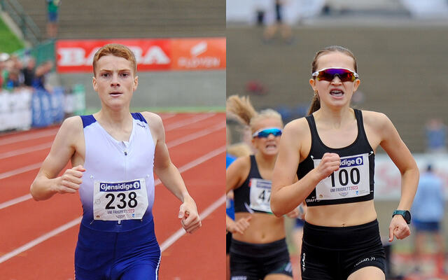 Sondre Haukanes og Amanda Rørvik vinner spurtene og UM-tittelen i 16-årsklassene. (Alle foto: Arne Dag Myking)
