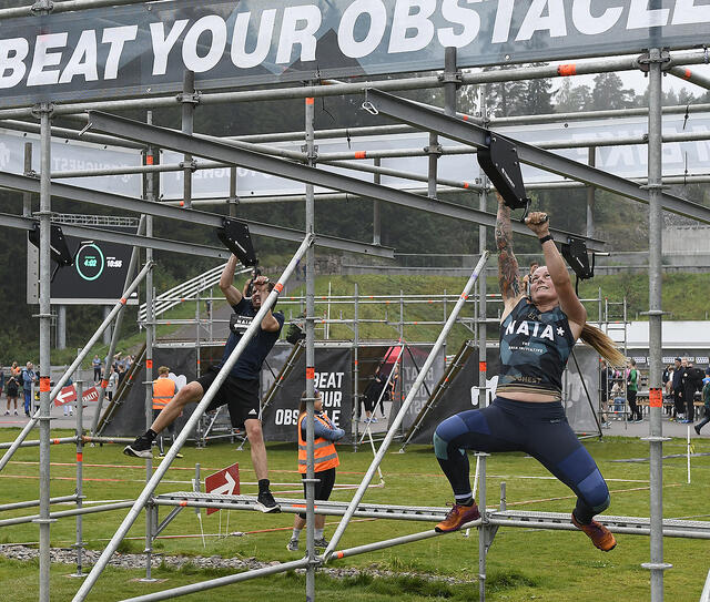Lørdag ble den 9. utgaven av hinderløpet Toughest arrangert i Holmenkollen. (Foto: Berit Eide)