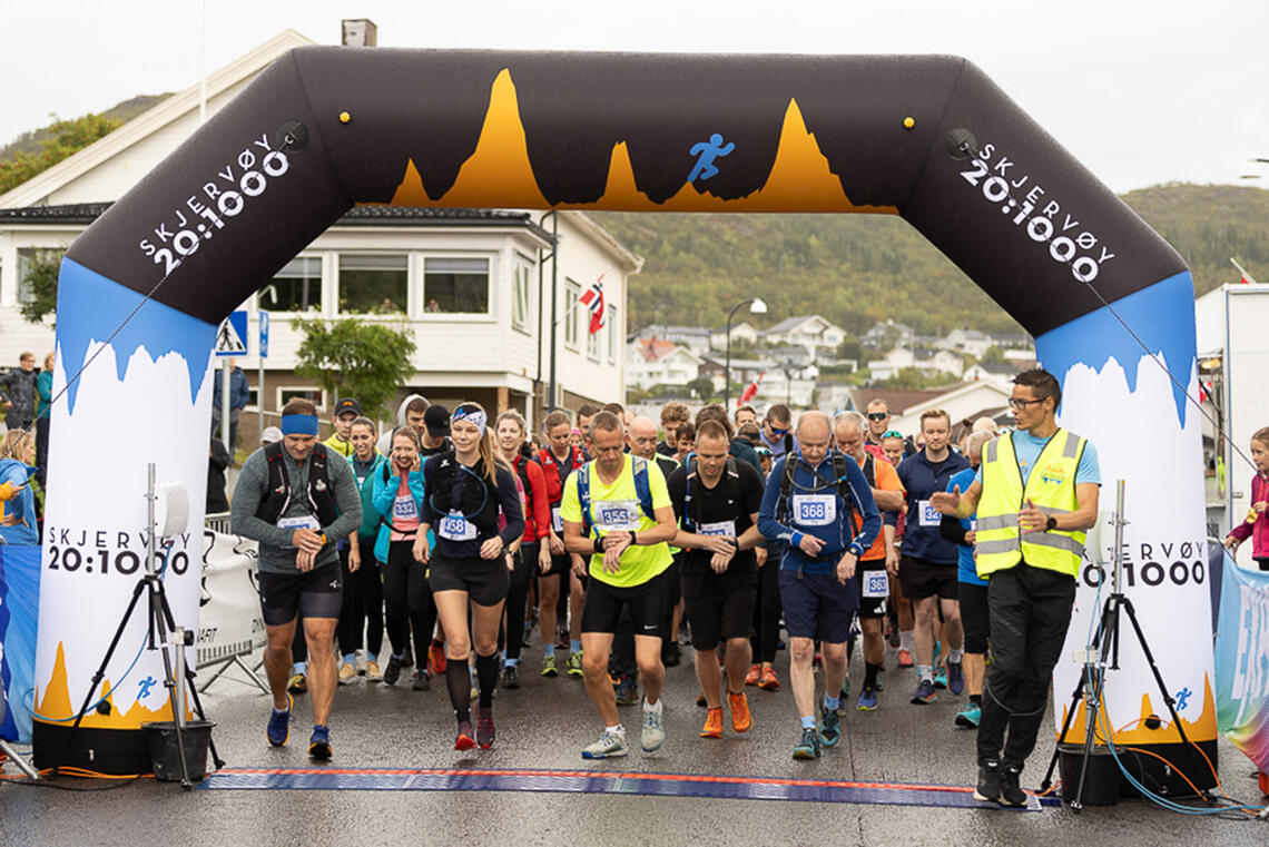 Totalt var det 452 til start under årets utgave av Skjervøy 20:1000. (Alle foto: arrangøren)