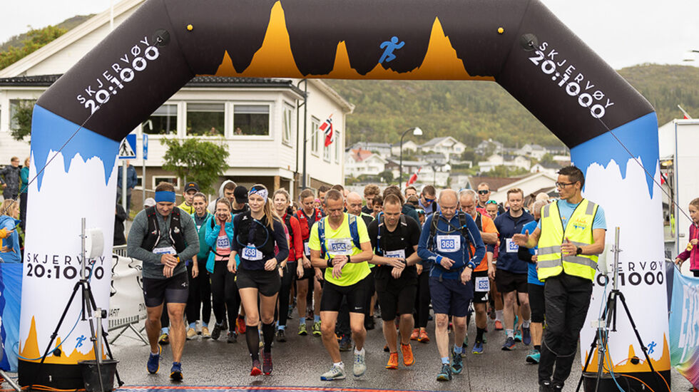 Totalt var det 452 til start under årets utgave av Skjervøy 20:1000. (Alle foto: arrangøren)