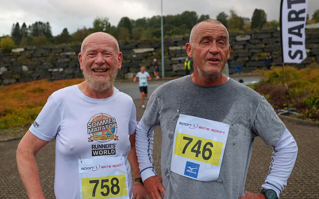 Ken-Tore Sjursen og Jens-Olav Johannessen har planene klare for større og lengre løp enn Åsane Løpskarusell. (Alle foto: Arne Dag Myking)