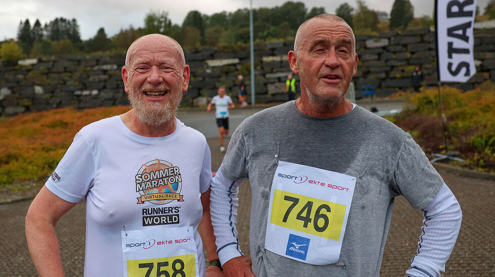 Ken-Tore Sjursen og Jens-Olav Johannessen har planene klare for større og lengre løp enn Åsane Løpskarusell. (Alle foto: Arne Dag Myking)