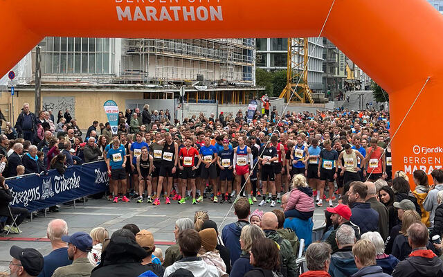Det er klart for start i Bergen City Milen. (Foto: Arrangøren)