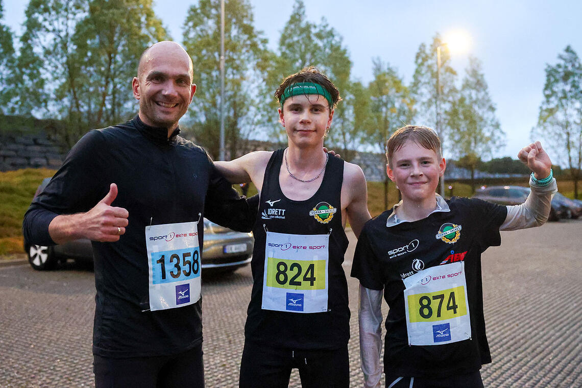 De tre beste menn på 5 km: Andreas Lervik, Christian Magnus Lothe Hitland og Even Veen Torkildsen. (Alle foto: Arne Dag Myking)