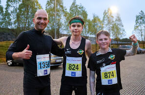 De tre beste menn på 5 km: Andreas Lervik, Christian Magnus Lothe Hitland og Even Veen Torkildsen. (Alle foto: Arne Dag Myking)