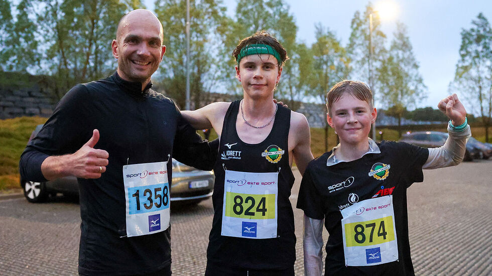 De tre beste menn på 5 km: Andreas Lervik, Christian Magnus Lothe Hitland og Even Veen Torkildsen. (Alle foto: Arne Dag Myking)