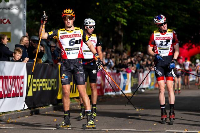 Amund Riege viste seg som den sterke rulleskiløperen i dagens siste Ski Classics Challengers konkurranse før vinteren. (Foto: Arrangøren).