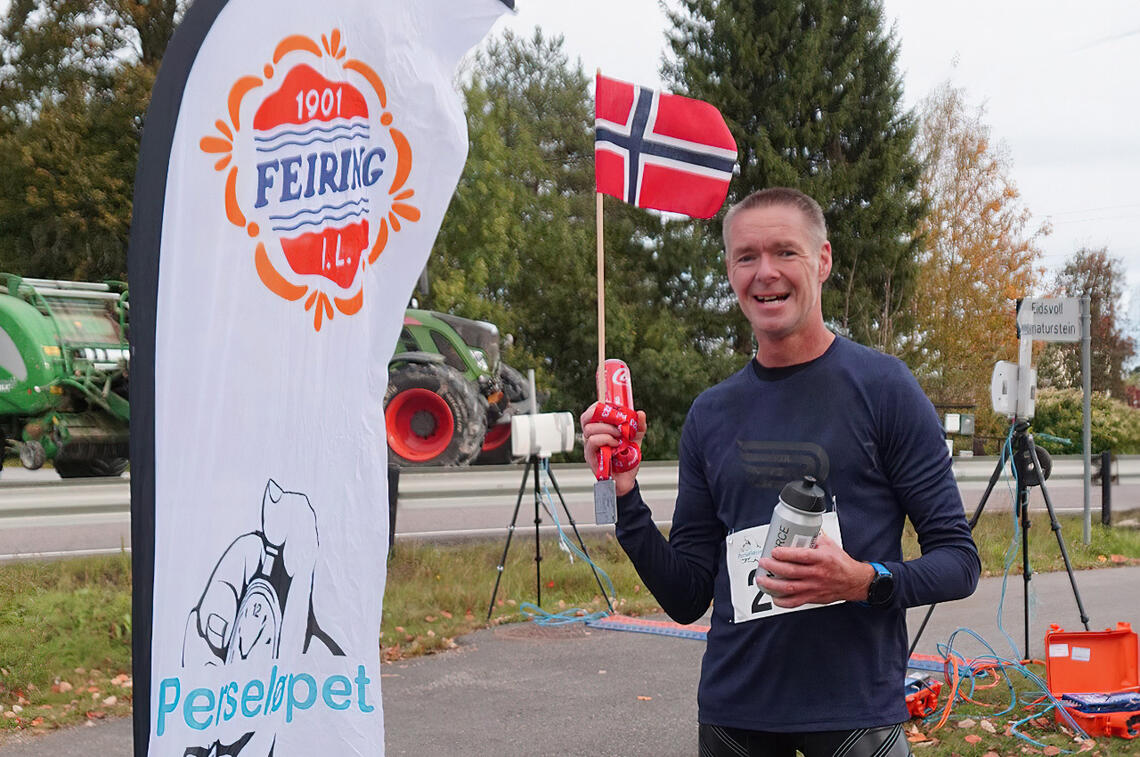Ole Kristian Sørland satte norsk rekord under Perseløpet 8. oktober 2023. (Foto: Perseløpet)