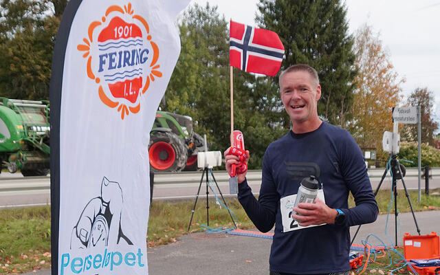 Ole Kristian Sørland satte norsk rekord under Perseløpet 8. oktober 2023. (Foto: Perseløpet)