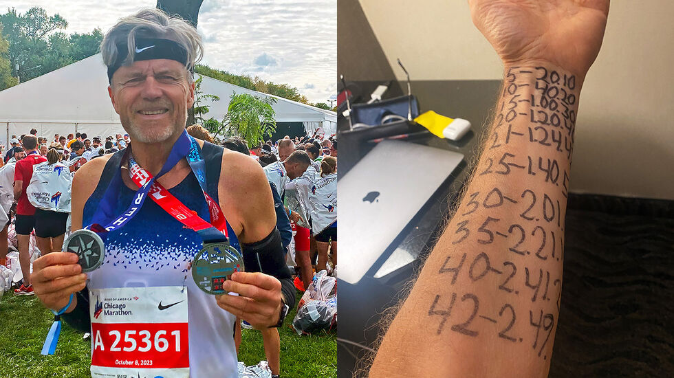 God planlegging resulterte i et vel gjennomført løp i Chicago Marathon for Cato Thunes. (Alle foto: privat)