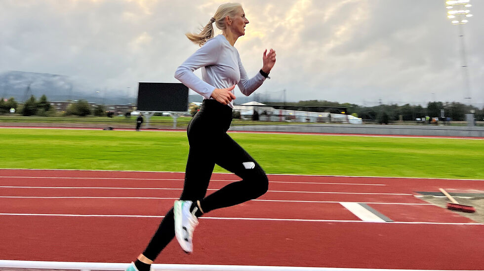 Sjøl om det gradvis gikk tyngre, så fikk Astrid Brathaug Sørset trent veldig bra gjennom første del av svangerskapet. (Foto: Jostein Sørset)