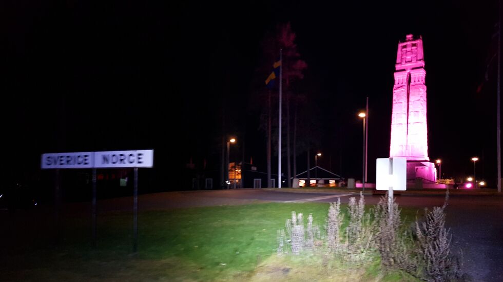 Grensen på Morokulien. (Foto: Stein Arne Negård)