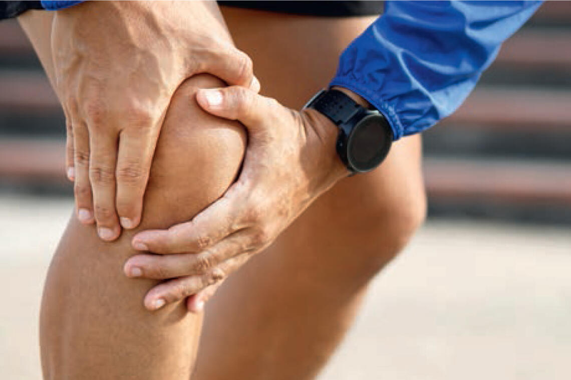 Runner’s knee», eller langdistansekne som det kalles på norsk, gir smerte på utsiden av kneet. (Foto: privat)