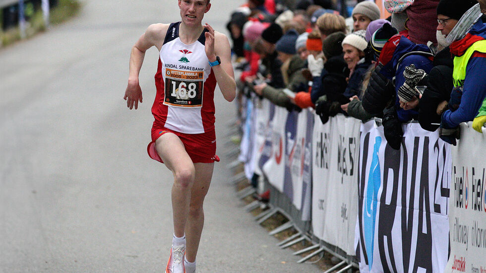 Imponerte: 16 år unge Magnus Øyen forbedret 10 km-persen fra 30.56 i fjor til 29.36 i år. (Foto: Per Inge Østmoen)