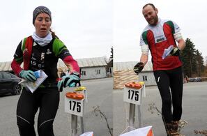 Vinnerne av Huldertrampen anno 2023: Emilie Westli Andersen og Ove Haugereid. (Foto: Stein Arne Negård)