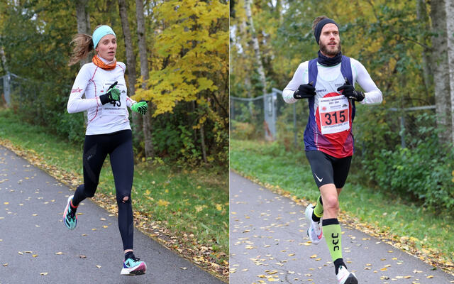 Tone Fløttum og Frode Stenberg var suverent best på halvmaraton i Lørenskogløpet. (Alle foto: Tom-Arild Hansen)