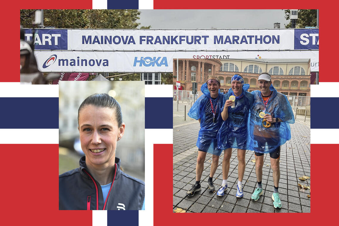 Det var mange norske løpere med i Frankfurt Maraton i helgen. (Foto: privat/arrangør/iStock)