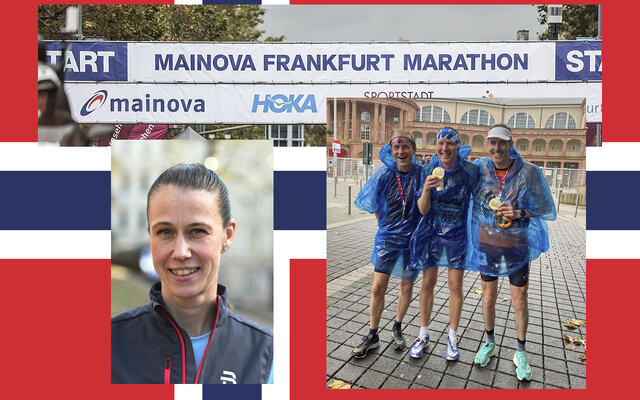 Det var mange norske løpere med i Frankfurt Maraton i helgen. (Foto: privat/arrangør/iStock)