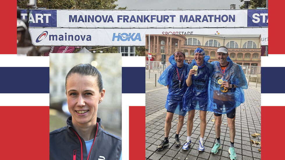Det var mange norske løpere med i Frankfurt Maraton i helgen. (Foto: privat/arrangør/iStock)