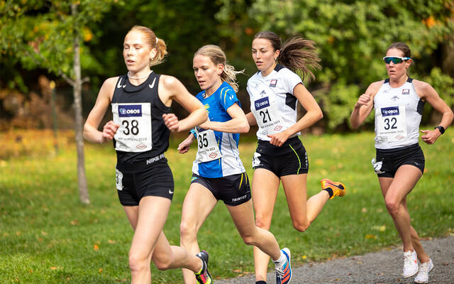 Ingeborg Østgård (21) har dessverre meldt forfall, men Ina Halle Haugen (38), Hanne Mjøen Maridal (35) og Maria Sagnes Wågan (32) stiller alle i nordisk. I tillegg er Ine Bakken og Sigrid Jervell Våg med på det norske damelaget. (Foto: Samuel Hafsahl)