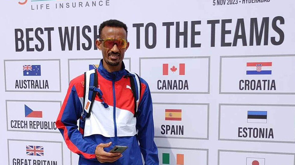 Abdulaziz Ebrahim skal delta i VM for 50 km på søndag. (Foto: Asgeir Bøgeberg)