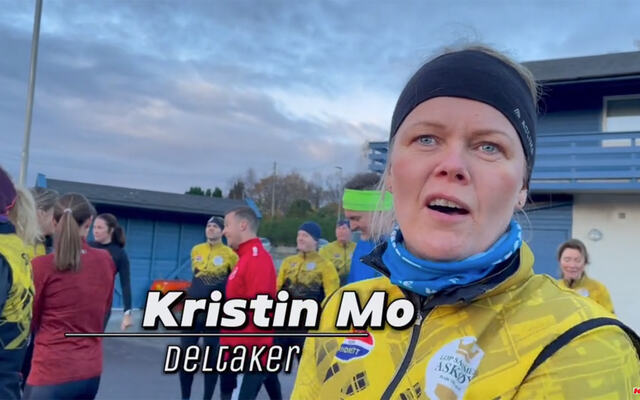 Kristin Mo var en av deltagerne i Askøytrippelen. Hun fikk fortelle til Kondis-TV om ambisjonene sine før løpet. (Video: Arne Dag Myking)