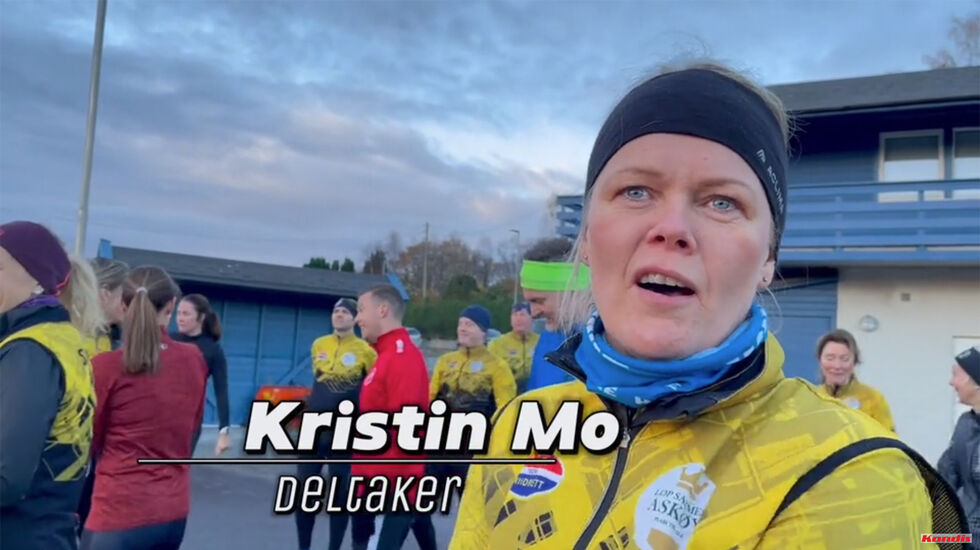 Kristin Mo var en av deltagerne i Askøytrippelen. Hun fikk fortelle til Kondis-TV om ambisjonene sine før løpet. (Video: Arne Dag Myking)