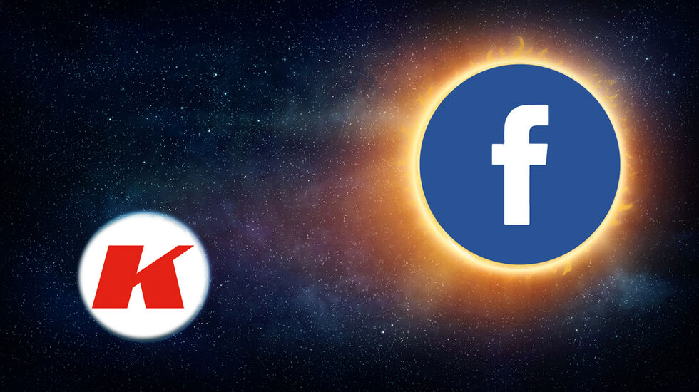 Facebook er den store publiseringsplattformen her i verden, mens Kondis er en litt mindre planet. Vi ønsker derfor å nå ut til våre lesere også via Facebook. (Fotomontasje: Arne Dag Myking, iStock/egal)