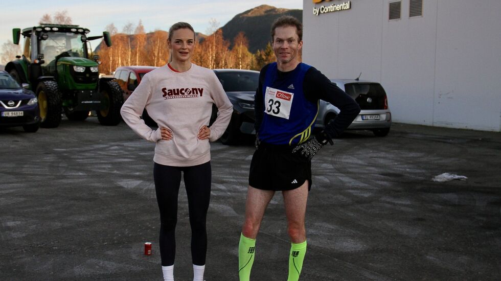 Beste kvinne og mann på dagens 10 km i Ålesund, Live Solheimdal fra Skåla og Kristian Nedregård fra Spjelkavik