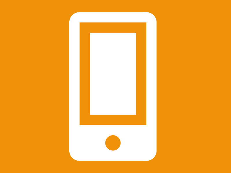 mobiltelefon, nettbrett, oransje bakgrunn, nasjonalt symbol for småelektronikk