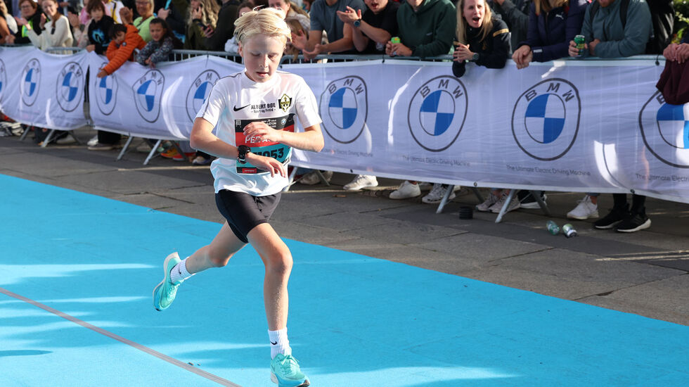 Per August Halle Haugen vant terrengløp i Portugal. Her fra innspurten på 10 for Grete i 2022. (Foto: Tom-Arild Hansen)
