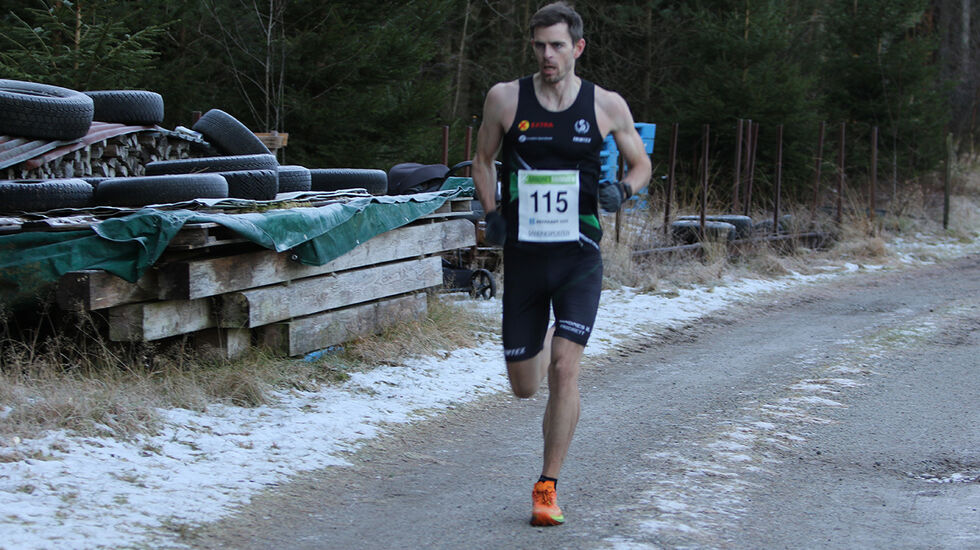 Vinner kortløype 2,7km Jan Erik Wergeland, Sandnes IL tid 8.56. (Foto: Einar Søndeland)