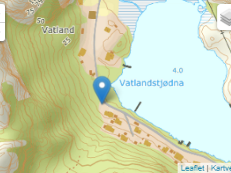 bilde av kart med punkt i Berrefjord