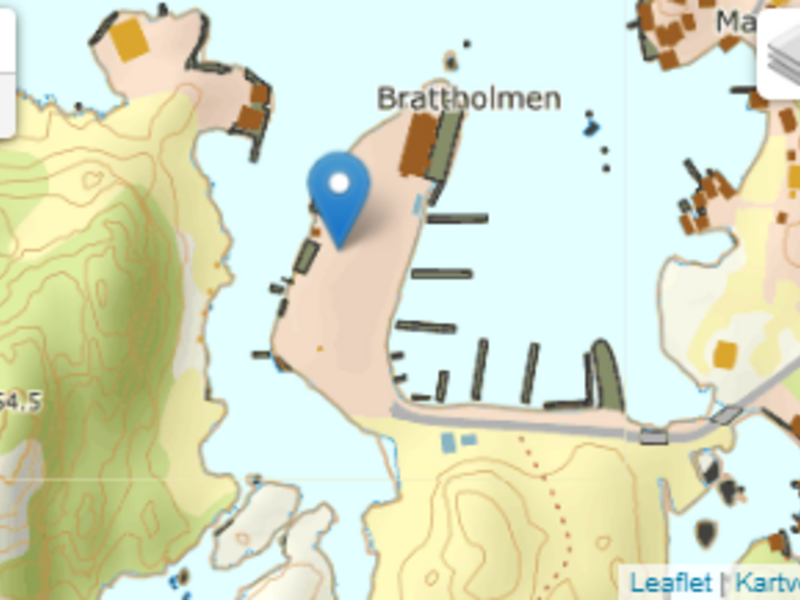 bilde av kart med punkt i Kirkehamn