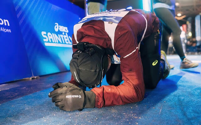 Didrik Hermansen i mål til en imponerende femteplass. (Foto: @asics_saintelyon)
