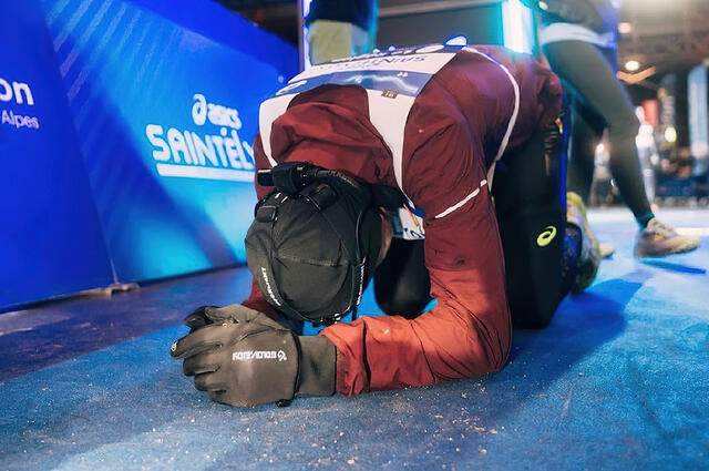 Didrik Hermansen i mål til en imponerende femteplass. (Foto: @asics_saintelyon)
