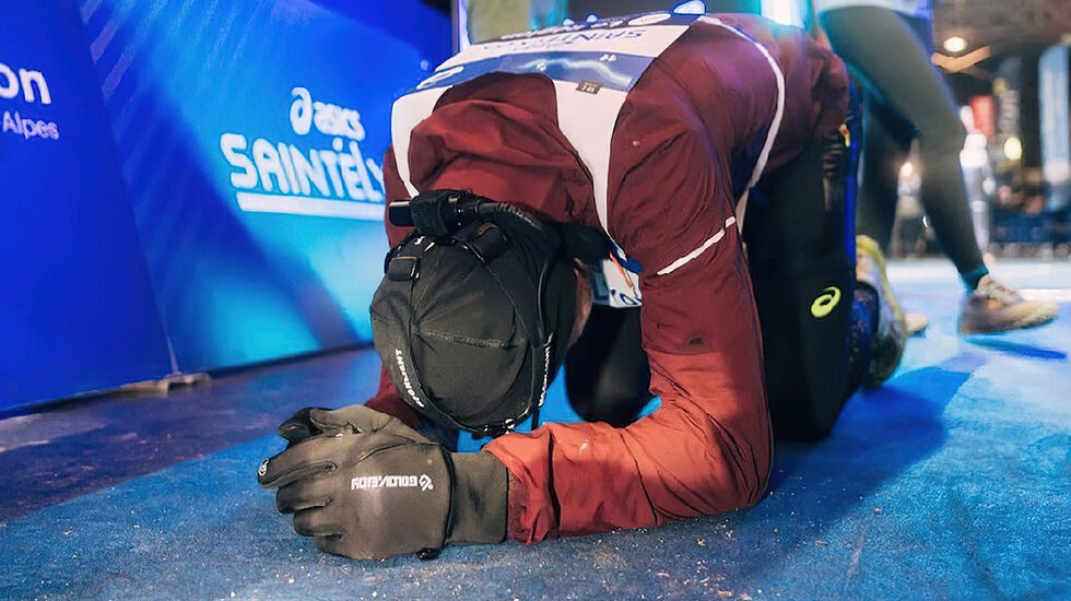 Didrik Hermansen i mål til en imponerende femteplass. (Foto: @asics_saintelyon)