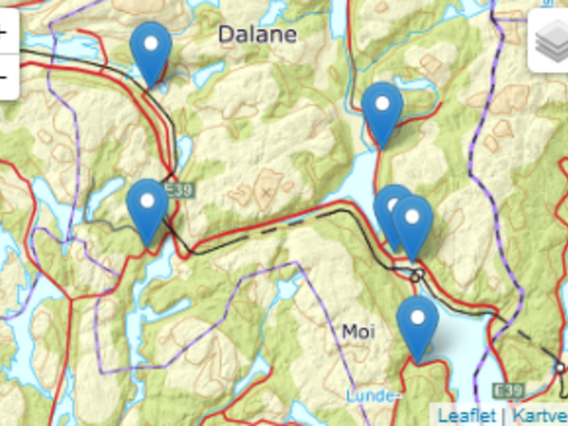 bilde av kart med alle returpunkt i Lund