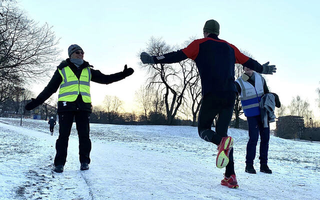 Tøyen Parkrun er ett av syv Parkrun som arrangeres lille julaften. (Foto: arrangøren av Tøyen Parkrun)