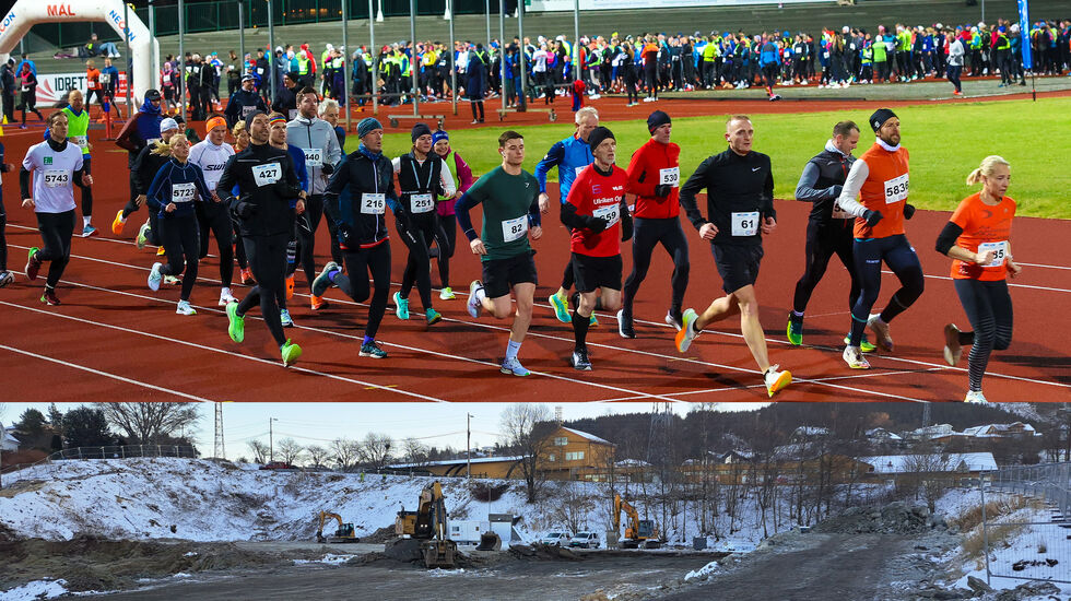 Byggearbeidet med Gneist Arena er i full gang. Dette medfører en liten omlegging av løypen
